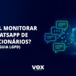 Conceito de segurança de dados e monitoramento de WhatsApp corporativo com LGPD